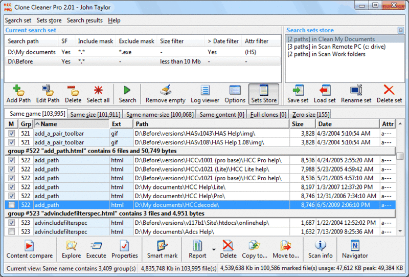 Clone Cleaner PRO Screenshot